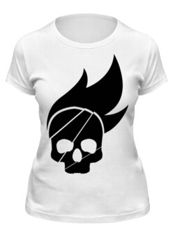 Заказать женскую футболку в Москве. Футболка классическая Череп от badarma2002@gmail.com - готовые дизайны и нанесение принтов.