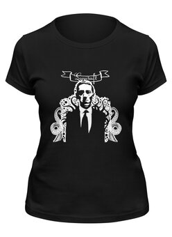 Заказать женскую футболку в Москве. Футболка классическая Lovecraft от baradin baradin - готовые дизайны и нанесение принтов.