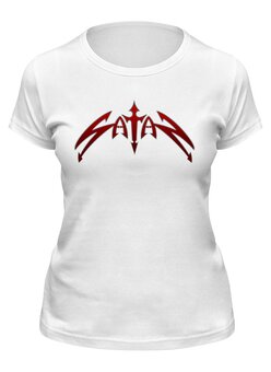 Заказать женскую футболку в Москве. Футболка классическая Satan  от T-shirt print  - готовые дизайны и нанесение принтов.