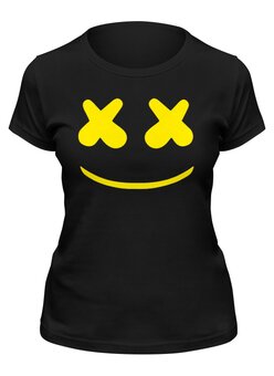Заказать женскую футболку в Москве. Футболка классическая Marshmello        от T-shirt print  - готовые дизайны и нанесение принтов.