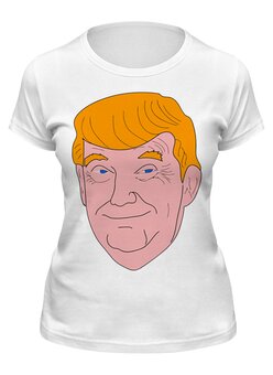 Заказать женскую футболку в Москве. Футболка классическая Дональд Трамп  от mystylez - готовые дизайны и нанесение принтов.