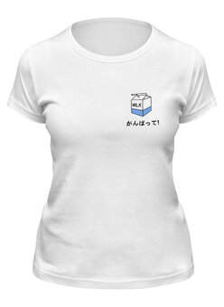 Заказать женскую футболку в Москве. Футболка классическая молоко от Артем Мороз - готовые дизайны и нанесение принтов.