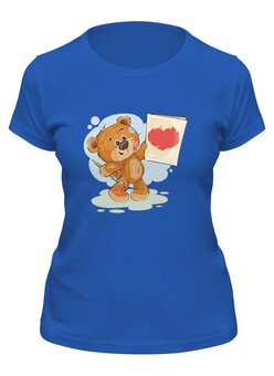 Заказать женскую футболку в Москве. Футболка классическая Мишутка от T-shirt print  - готовые дизайны и нанесение принтов.