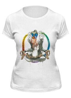 Заказать женскую футболку в Москве. Футболка классическая Медитация от Марина - готовые дизайны и нанесение принтов.