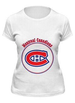 Заказать женскую футболку в Москве. Футболка классическая Montreal Canadiens от kspsshop - готовые дизайны и нанесение принтов.