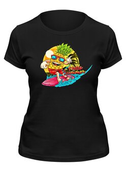 Заказать женскую футболку в Москве. Футболка классическая Hello Summer  от Print design  - готовые дизайны и нанесение принтов.