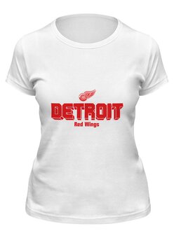 Заказать женскую футболку в Москве. Футболка классическая Detroit Red Wings от kspsshop - готовые дизайны и нанесение принтов.