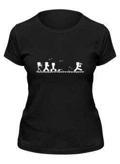 Заказать женскую футболку в Москве. Футболка классическая Minecraft - Охота от klip - готовые дизайны и нанесение принтов.