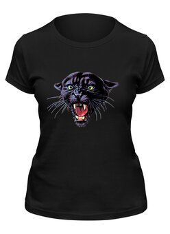 Заказать женскую футболку в Москве. Футболка классическая Пантера от T-shirt print  - готовые дизайны и нанесение принтов.
