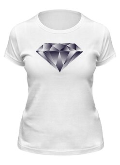 Заказать женскую футболку в Москве. Футболка классическая алмаз от Mari_M - готовые дизайны и нанесение принтов.