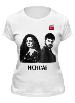 Заказать женскую футболку в Москве. Футболка классическая Hercai от dezolyator3@yandex.ru - готовые дизайны и нанесение принтов.