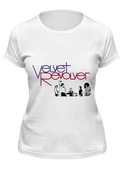 Заказать женскую футболку в Москве. Футболка классическая Velvet revolver от Fedor - готовые дизайны и нанесение принтов.