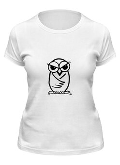 Заказать женскую футболку в Москве. Футболка классическая Сова - Я спокоен от l3138576@gmail.com - готовые дизайны и нанесение принтов.
