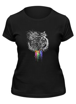 Заказать женскую футболку в Москве. Футболка классическая Радужный тигр от ISliM - готовые дизайны и нанесение принтов.