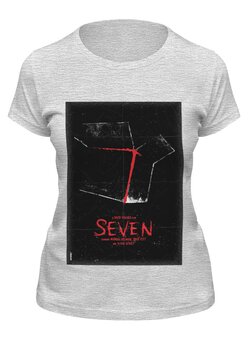 Заказать женскую футболку в Москве. Футболка классическая Seven / Семь от KinoArt - готовые дизайны и нанесение принтов.