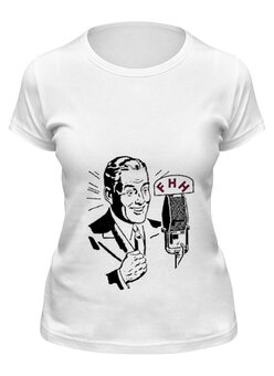 Заказать женскую футболку в Москве. Футболка классическая Радио от tito - готовые дизайны и нанесение принтов.