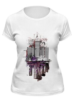 Заказать женскую футболку в Москве. Футболка классическая City Art от Анна Андреева - готовые дизайны и нанесение принтов.