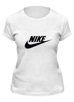 Заказать женскую футболку в Москве. Футболка классическая Логотип от badiy1 - готовые дизайны и нанесение принтов.
