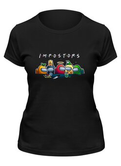Заказать женскую футболку в Москве. Футболка классическая Among Us Impostors от El Fox - готовые дизайны и нанесение принтов.