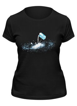 Заказать женскую футболку в Москве. Футболка классическая Молочная галактика от printik - готовые дизайны и нанесение принтов.