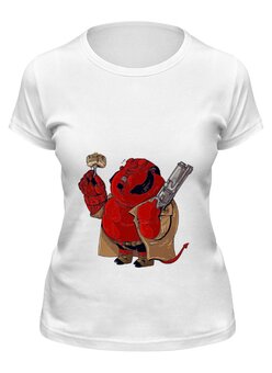 Заказать женскую футболку в Москве. Футболка классическая Fat Hellboy от priceless - готовые дизайны и нанесение принтов.
