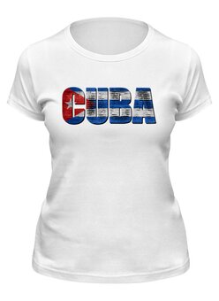 Заказать женскую футболку в Москве. Футболка классическая C U B A от balden - готовые дизайны и нанесение принтов.