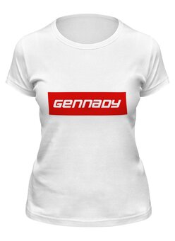 Заказать женскую футболку в Москве. Футболка классическая Gennady от THE_NISE  - готовые дизайны и нанесение принтов.