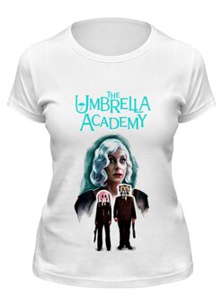 Заказать женскую футболку в Москве. Футболка классическая The Umbrella Academy от T-shirt print  - готовые дизайны и нанесение принтов.