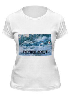 Заказать женскую футболку в Москве. Футболка классическая Powder Scout от Skywalker - готовые дизайны и нанесение принтов.