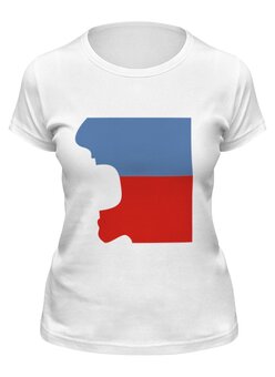 Заказать женскую футболку в Москве. Футболка классическая за наших от сергей  - готовые дизайны и нанесение принтов.