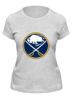 Заказать женскую футболку в Москве. Футболка классическая Buffalo Sabres / NHL USA от KinoArt - готовые дизайны и нанесение принтов.