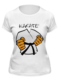 Заказать женскую футболку в Москве. Футболка классическая Карате кимоно ги Karate от Combat Wear - готовые дизайны и нанесение принтов.