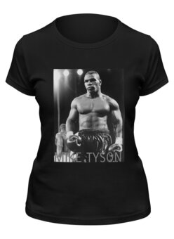 Заказать женскую футболку в Москве. Футболка классическая Mike Tyson от KinoArt - готовые дизайны и нанесение принтов.