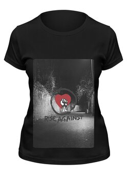 Заказать женскую футболку в Москве. Футболка классическая Rise Against - logo от Денис - готовые дизайны и нанесение принтов.