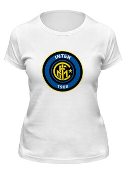 Заказать женскую футболку в Москве. Футболка классическая Inter от THE_NISE  - готовые дизайны и нанесение принтов.