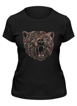 Заказать женскую футболку в Москве. Футболка классическая Пёстрый медведь от ISliM - готовые дизайны и нанесение принтов.