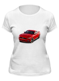 Заказать женскую футболку в Москве. Футболка классическая Красное авто от THE_NISE  - готовые дизайны и нанесение принтов.