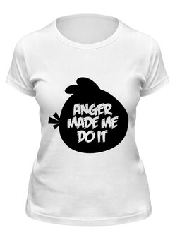 Заказать женскую футболку в Москве. Футболка классическая Angry Bird от trugift - готовые дизайны и нанесение принтов.