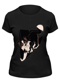 Заказать женскую футболку в Москве. Футболка классическая Собака от trugift - готовые дизайны и нанесение принтов.