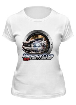 Заказать женскую футболку в Москве. Футболка классическая Midnight Club от THE_NISE  - готовые дизайны и нанесение принтов.