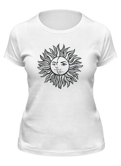 Заказать женскую футболку в Москве. Футболка классическая СолнцеЛуна от balden - готовые дизайны и нанесение принтов.