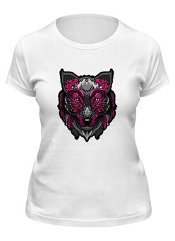 Заказать женскую футболку в Москве. Футболка классическая Магический волк от td-1991@yandex.ru - готовые дизайны и нанесение принтов.