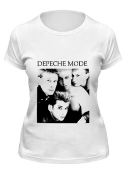 Заказать женскую футболку в Москве. Футболка классическая Depeche Mode от afonin.i96@gmail.com - готовые дизайны и нанесение принтов.