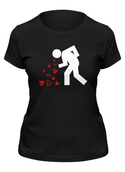 Заказать женскую футболку в Москве. Футболка классическая Hate love от Александр Серебренников - готовые дизайны и нанесение принтов.