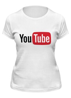 Заказать женскую футболку в Москве. Футболка классическая YouTube от Jimmy Flash - готовые дизайны и нанесение принтов.
