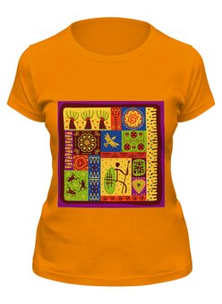 Заказать женскую футболку в Москве. Футболка классическая Африка 2 от Виктор Гришин - готовые дизайны и нанесение принтов.