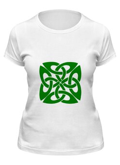 Заказать женскую футболку в Москве. Футболка классическая Кельтский узел от trend - готовые дизайны и нанесение принтов.