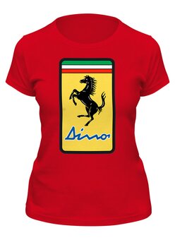 Заказать женскую футболку в Москве. Футболка классическая ✪ Ferrari Dino ✪ от balden - готовые дизайны и нанесение принтов.