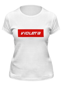 Заказать женскую футболку в Москве. Футболка классическая Violeta от THE_NISE  - готовые дизайны и нанесение принтов.