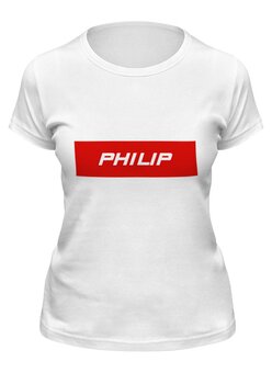 Заказать женскую футболку в Москве. Футболка классическая Philip от THE_NISE  - готовые дизайны и нанесение принтов.